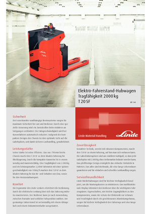 E.-Stand-Niederhubagen Linde T 20 SF
