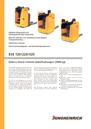 E.-Sitz-Niederhubwagen Jungheinrich ESE 120