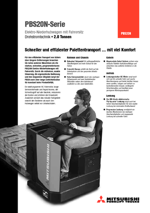 E.-Sitz-Niederhubwagen Mitsubishi PBS20N