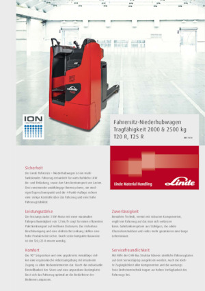 E.-Sitz-Niederhubwagen Linde T25R