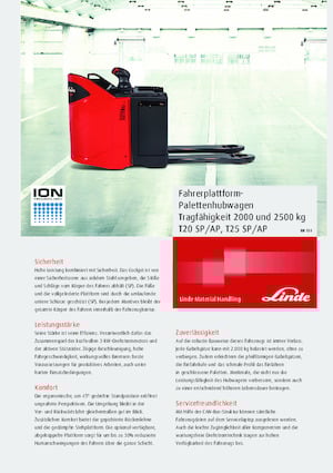 E.-Stand-Niederhubagen Linde T25SP 