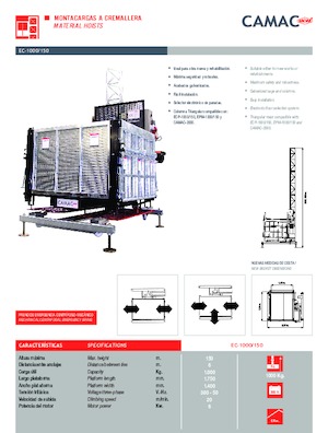 Industrieaufzüge CAMAC EC-1000/150