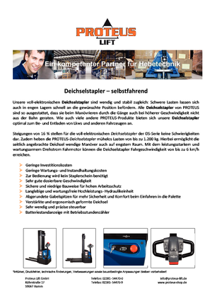 E.-Geh-Hochhubwagen Proteus DS 1230