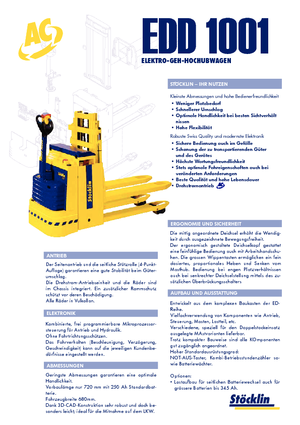 E.-Geh-Hochhubwagen Stöcklin EDD 1001 Inox