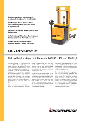 E.-Geh-Hochhubwagen Jungheinrich EJC 212z