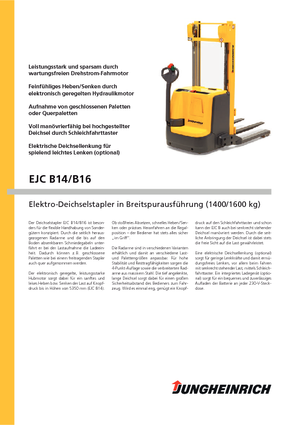 E.-Geh-Hochhubwagen Jungheinrich EJC B14