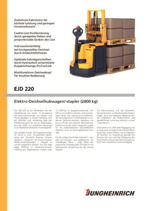 E.-Geh-Hochhubwagen Jungheinrich EJD 220