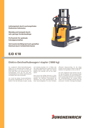 E.-Geh-Hochhubwagen Jungheinrich EJD-K 18