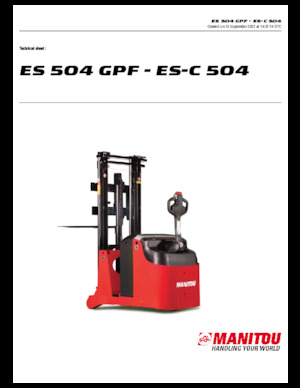 E.-Geh-Hochhubwagen Manitou ES 504 GPF