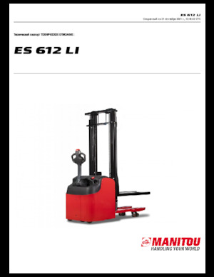 E.-Geh-Hochhubwagen Manitou ES 612 LI