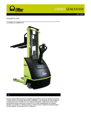 E.-Geh-Hochhubwagen PRAMAC Lifter GX 12/29