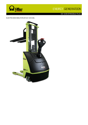 E.-Geh-Hochhubwagen PRAMAC Lifter GX 12/35 Straddle Plus