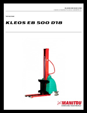 E.-Geh-Hochhubwagen Manitou Kleos EB 500 D18