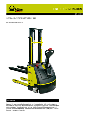 E.-Geh-Hochhubwagen PRAMAC Lifter LX 12/29