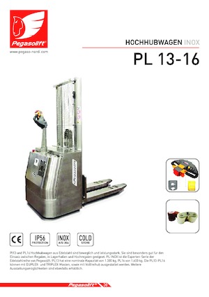 E.-Geh-Hochhubwagen Pegasolift PL 16 Inox 