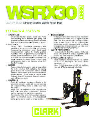 E.-Geh-Hochhubwagen Clark WSRX 30