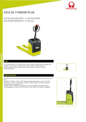 E.-Geh-Niederhubwagen PRAMAC Lifter CX 12 EVO GEL