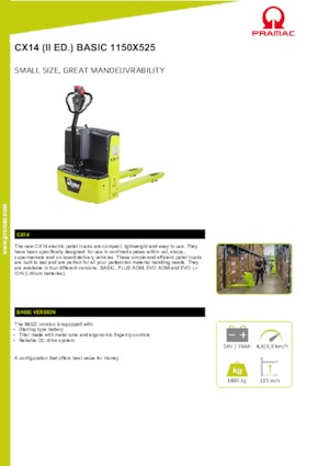 E.-Geh-Niederhubwagen PRAMAC Lifter CX 14 Basic GEL