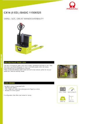 E.-Geh-Niederhubwagen PRAMAC Lifter CX 14 Basic GEL