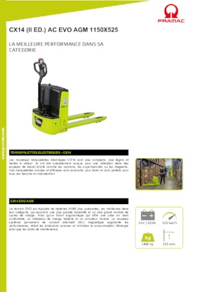 E.-Geh-Niederhubwagen PRAMAC Lifter CX 14 EVO GEL