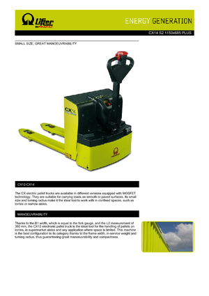E.-Geh-Niederhubwagen PRAMAC Lifter CX 14 Plus