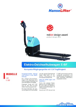 E.-Geh-Niederhubwagen HanseLifter E-15BF