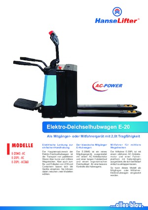 E.-Geh-Niederhubwagen HanseLifter E-20MG-AC