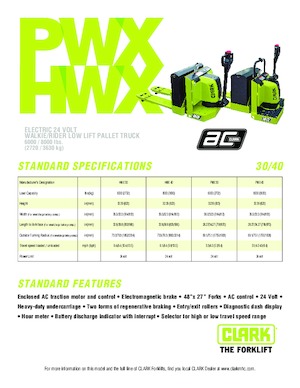 E.-Geh-Niederhubwagen Clark HWX 40