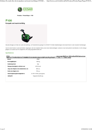 E.-Geh-Niederhubwagen Cesab P 113