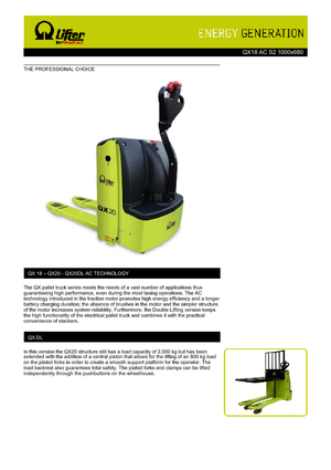 E.-Geh-Niederhubwagen PRAMAC Lifter QX 18