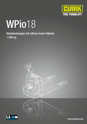 E.-Geh-Niederhubwagen Clark Wpio 18