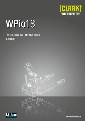 E.-Geh-Niederhubwagen Clark Wpio 18