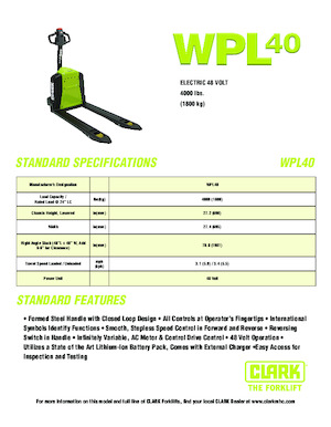 E.-Geh-Niederhubwagen Clark WPL 40