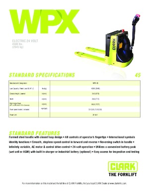E.-Geh-Niederhubwagen Clark WPX 45