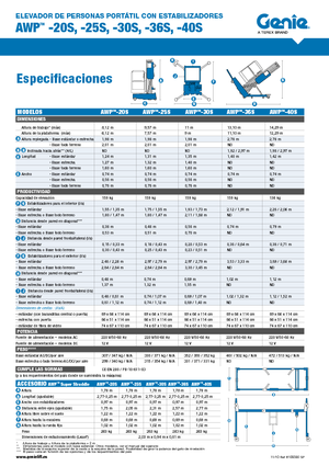 Senkrechtmast-Arbeitsbühnen Genie AWP 30 S