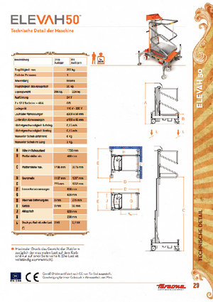 Senkrechtmast-Arbeitsbühnen Faraone Elevah 50