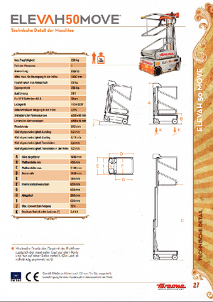 Senkrechtmast-Arbeitsbühnen Faraone Elevah 50 Move