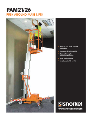 Senkrechtmast-Arbeitsbühnen Snorkel PAM26AC