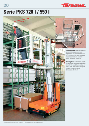 Senkrechtmast-Arbeitsbühnen Faraone PKS 550 I