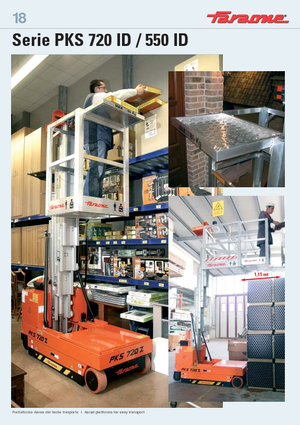 Senkrechtmast-Arbeitsbühnen Faraone PKS 550 ID