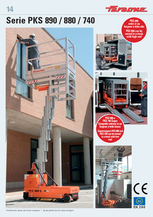 Senkrechtmast-Arbeitsbühnen Faraone PKS 740