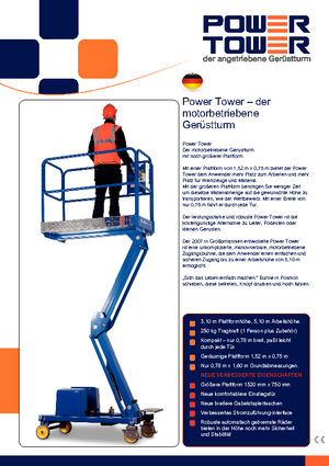 Senkrechtmast-Arbeitsbühnen Power Towers Power Tower