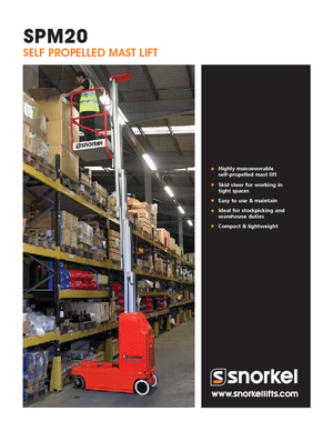 Senkrechtmast-Arbeitsbühnen Snorkel SPM20