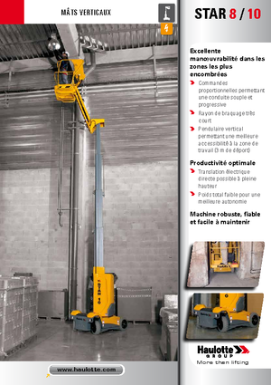 Senkrechtmast-Arbeitsbühnen Haulotte Star 10