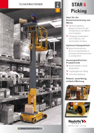 Senkrechtmast-Arbeitsbühnen Haulotte Star 6 Picking