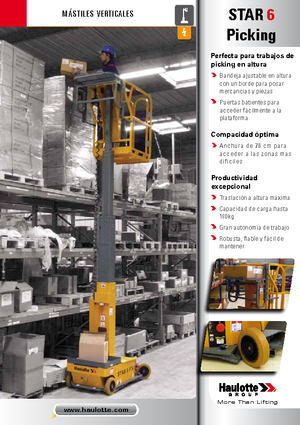 Senkrechtmast-Arbeitsbühnen Haulotte Star 6 Picking