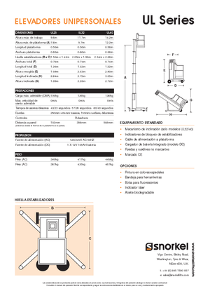 Senkrechtmast-Arbeitsbühnen Snorkel UL32AC