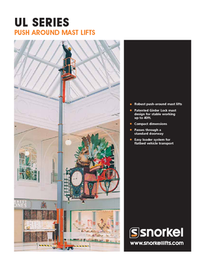 Senkrechtmast-Arbeitsbühnen Snorkel UL32AC