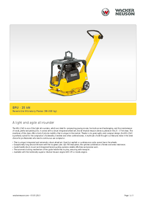 Rüttelplatten, reversibel Wacker BPU 2540 A