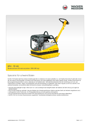 Rüttelplatten, reversibel Wacker Neuson BPU5545A 